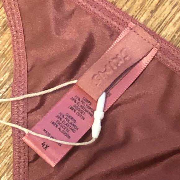 Skims Red Pink Berry T-String Thong Panties Size 4X - Picture 9 of 10